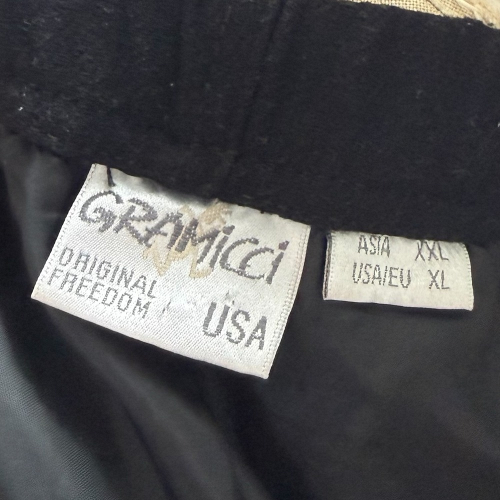 Gramicci Wool Blend Pleated Pants Black Mens Size XL Belted GMP-21F057 - Picture 3 of 8